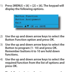 Bosch Remote Control ,5 Button, Smart RF Keyfob, RF110 -Security Accessories -Detectors and Brackets Shop RF110ProgrammingSteps 600x696