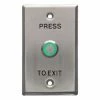 Smart Press To Exit Green LED Illuminated Flush Button On Flat Stainless Steel, WEL1911G
