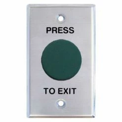 Press To Exit, Heavy Duty Mushroom, Green, IP66, Vandalproof